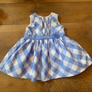 Blue and White Checkered Dress